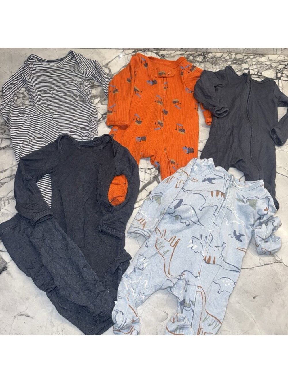 Carters Preemie Baby Boys Bundle Lot Bamboo Mix
